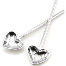 Heart Shape Aluminum Salad Server Set