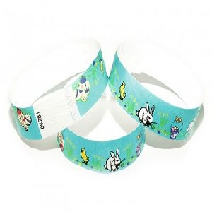Synthetic recycled paper wristband