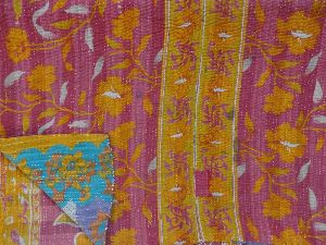 Handmade Patchwork Sari Quilt