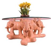 Center Table With 3-Pair Elephant