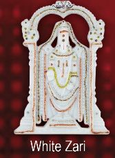 White Zari Work Venkateswara Idol