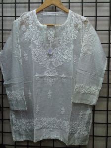 MAL WHITE EMBROIDERED TUNIC