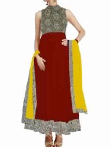 Mheroon Anarkali Suit