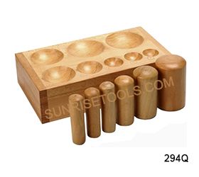 WOODEN DAPPING BLOCK and PUNCHES