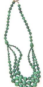 Malachite multi Strand African Style Tribal Necklace