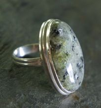 Prehnite Natural Gemstone 925 Sterling Silver Ring