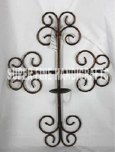 WALL HANGING IRON CANDLE HOLDER