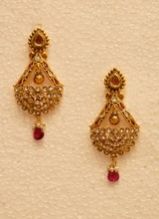 GOLDEN KUNDAN EARRINGS