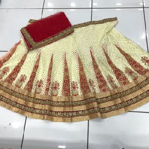 net white lehenga choli