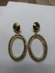 Horn brass earrings