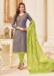 Banarasi Embroidery Work Churidar Suits