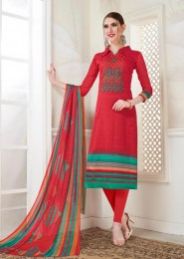 Cotton Satin Fancy Churidar Suits