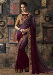 Designer Border Work Party Wear Fancy Silk Sarees