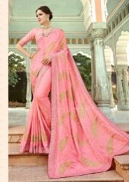 Lucknowi Work Crepe Sarees