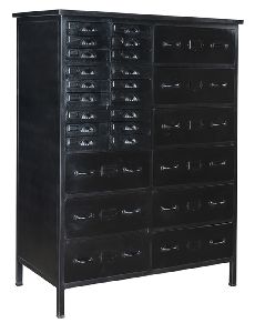 Industrial Iron Metal Chest of Drawers Tool Cabinet