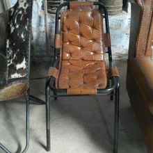 CHAIRS IN METAL, WOOD, LEATHER