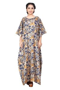 Printed Rayon Soft Cotton Free Size Kaftans