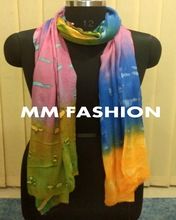 Colorful batik work cotton scarf
