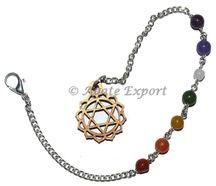 Heart Seven Chakra Beads Pendulum Chain