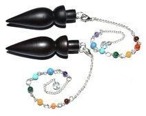 Rose Wood Carved Chakra Chain Pendulums