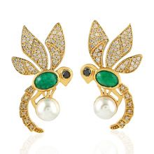 Pearl Genuine Diamond Women Stud Earring