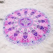 cotton printed round beach towel
