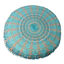 Mandala embroidery round yoga zafu meditation floor cushion