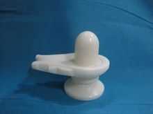 Black and white marble shivling Shiv parivar nandi