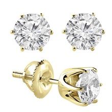 Clarity Round Cut Real Natural Diamonds Stud Earring