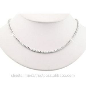 White Gold Beautiful Tennis Necklace