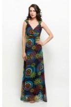 Printed Empire Waistline Maxi Dress