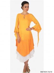 Cotton Silk Solid Kurti