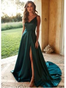 Satin A-Line Gown