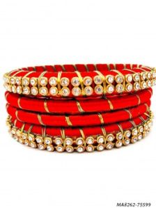 Thread Stone Plastic Bangle