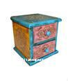 Woodebn Hand Painted Drawer Mini Cabinet