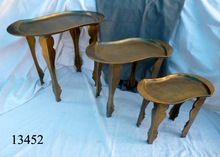 Aluminium Brass Antique Tray Table Set