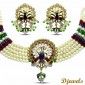 Peacock Meenakari Necklace Set