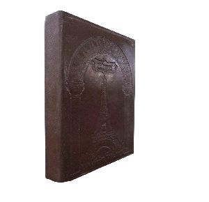 Genuine Leather Brown Beautiful French Design Notebook