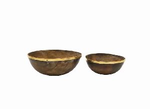 BURNISHED HORN BOWL ROUND