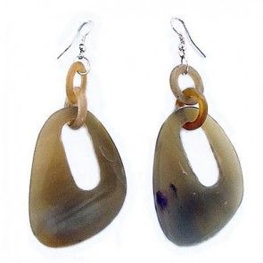 NATURAL HORN EARRINGS