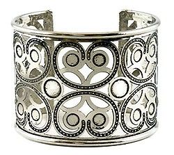 Rounded Cut work Cuff Bracelet