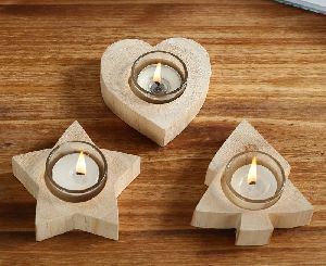 Wooden Tealight Candle Holder