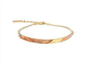 Fashion Three Tone Plated Diamond Cut Bangle Bracelet