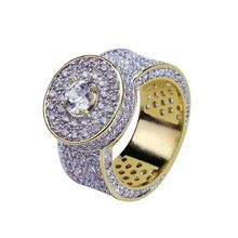 Gold Plated Cubic Zirconia Cluster Ring