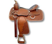 synthetic western horse saddle leather