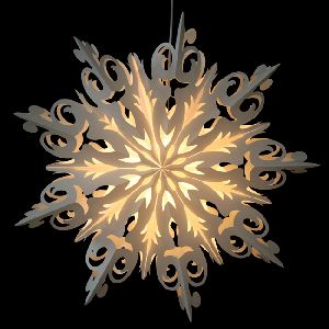 Flower Snowflake Shaped Christmas Paper Star Lamp
