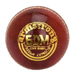 BDM Armstrong Red Cricket Leather Ball
