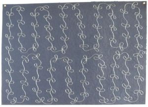 Black color handmade cotton paper embroidered gift wrap gift sheet