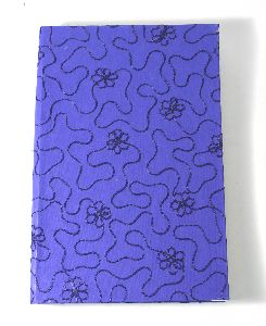 blue silk yarn embroidery paper cover notebook