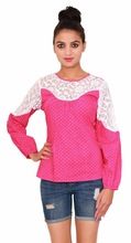Cotton Printed Casual Pink Top